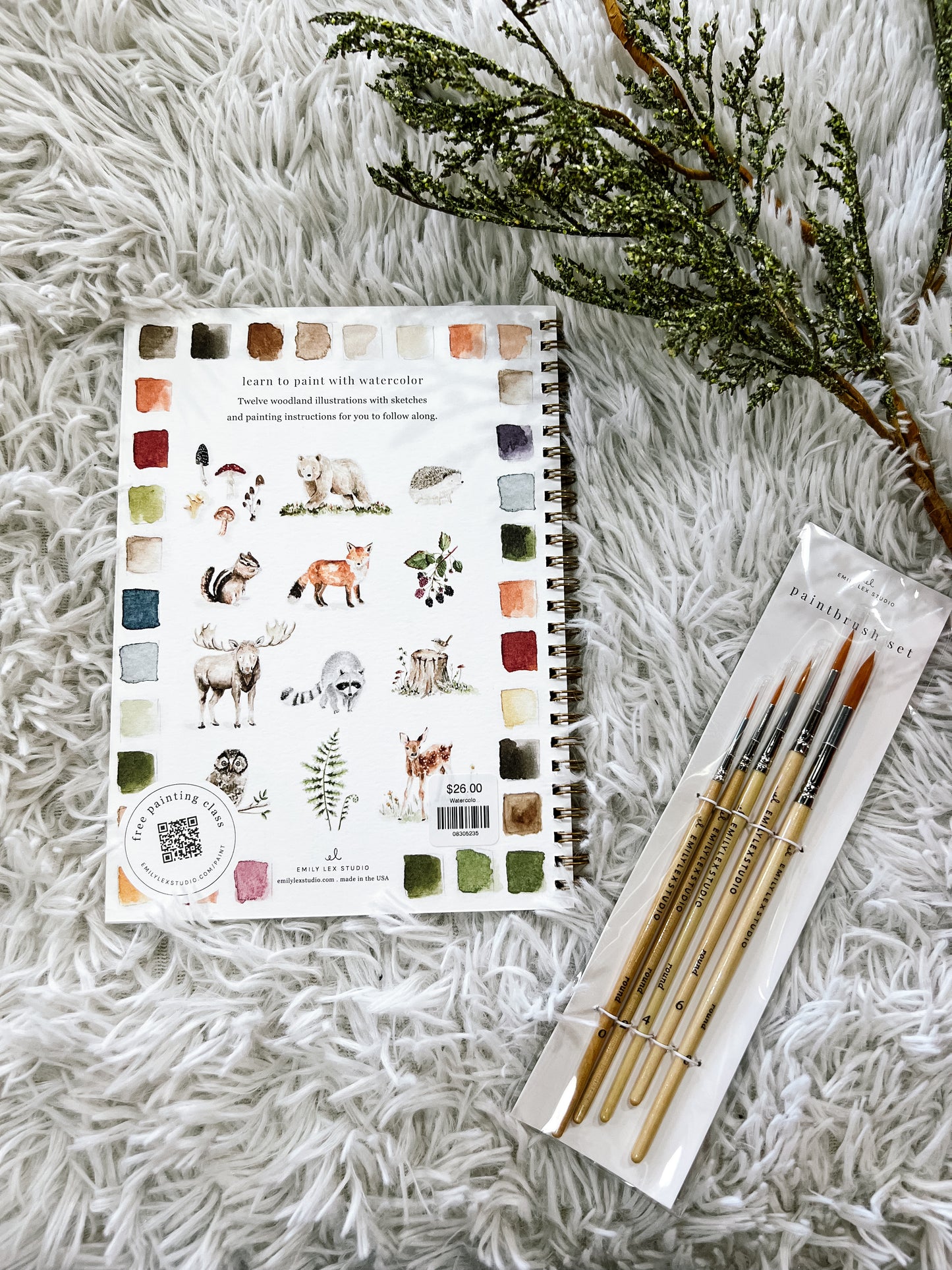 Watercolor Workbook Woodland
