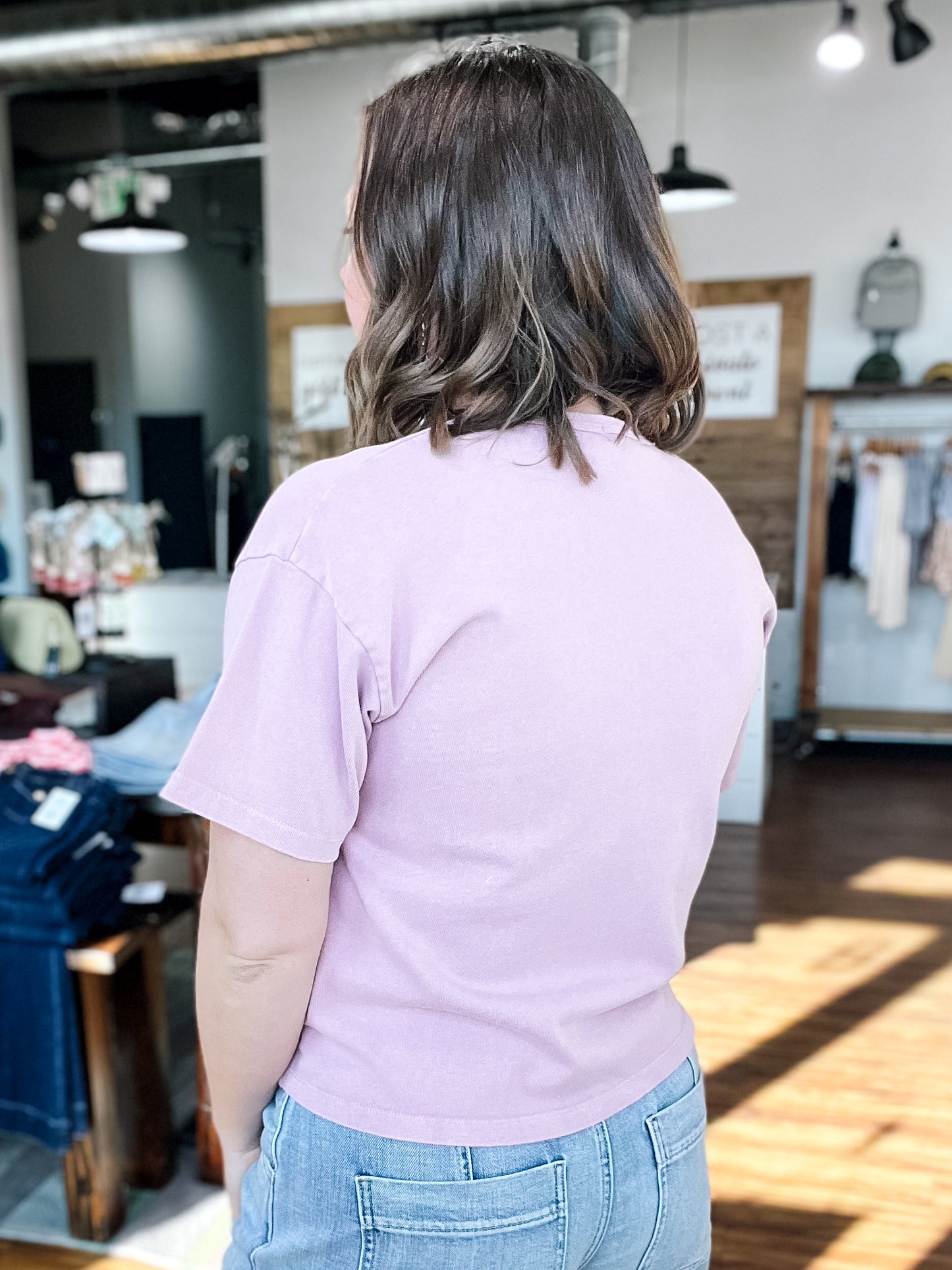 Lavender Round Neck T-Shirt