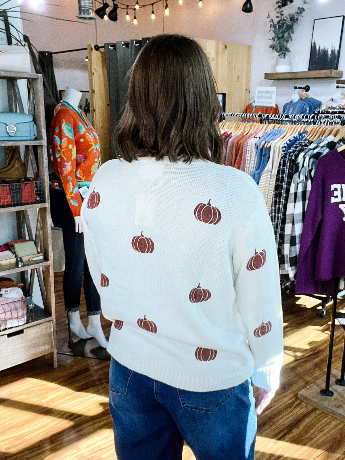 Cream Pumpkin Sweater