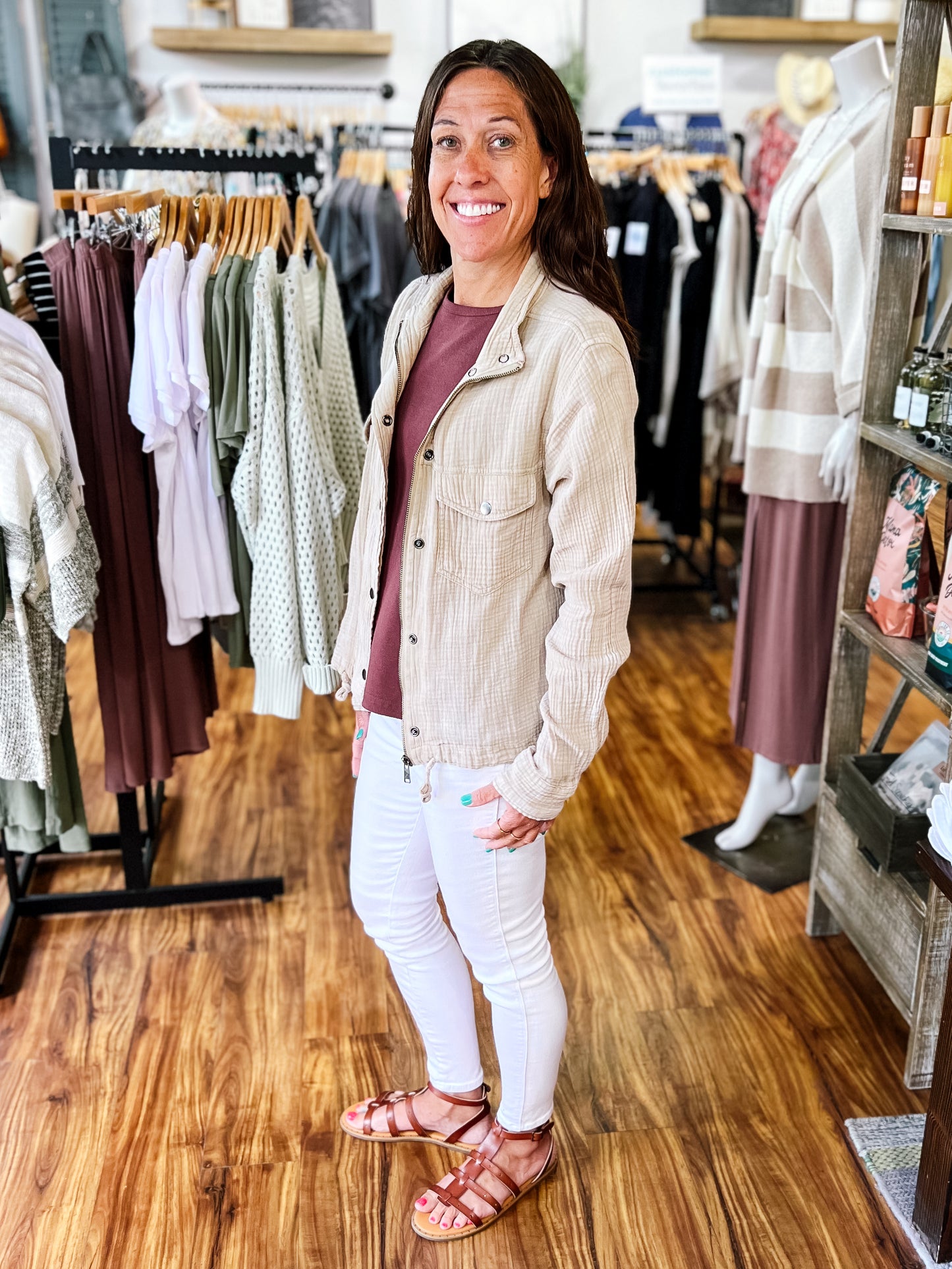 Tan Gauze Jacket