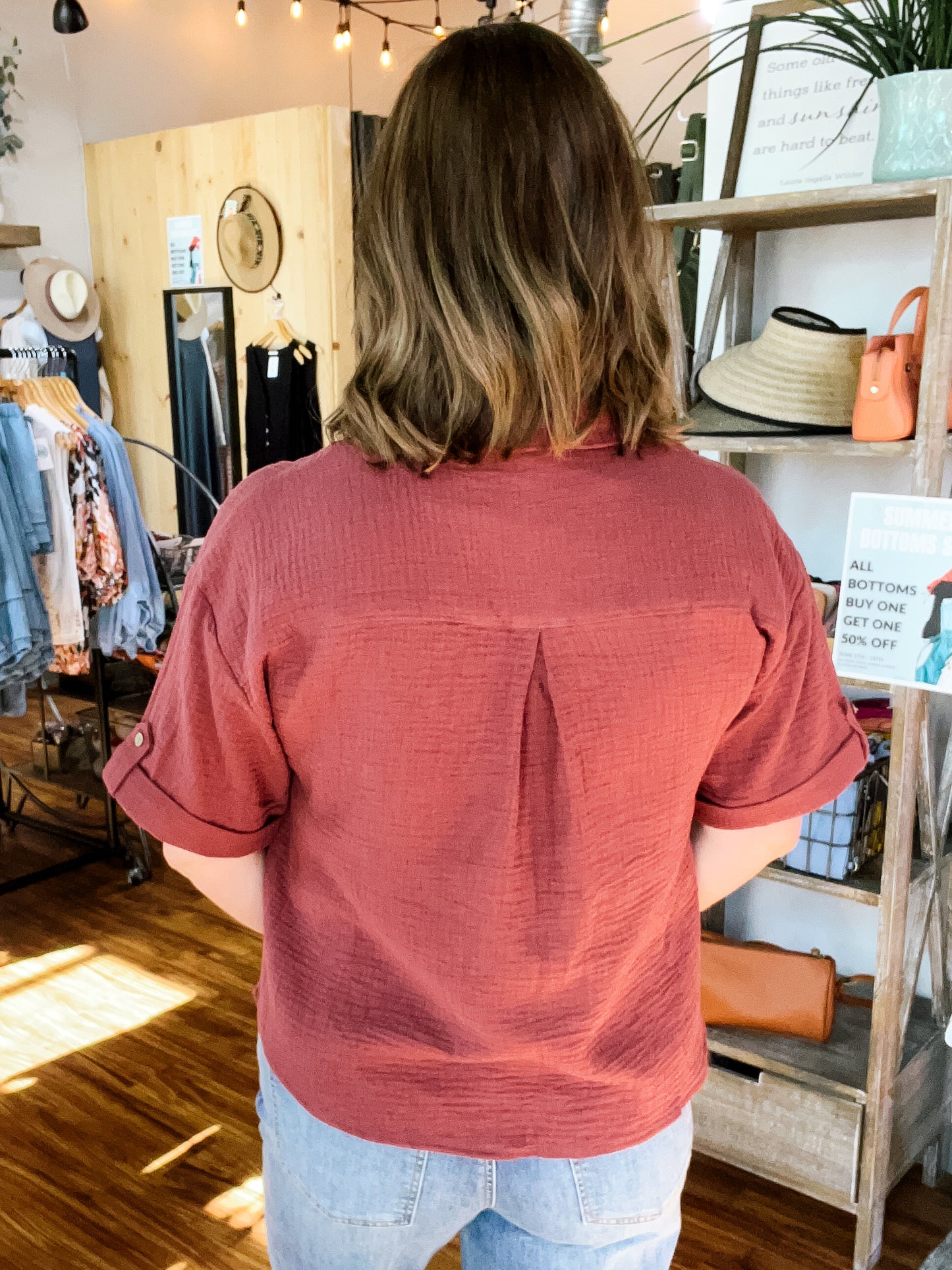 Brick Button Front Shirt