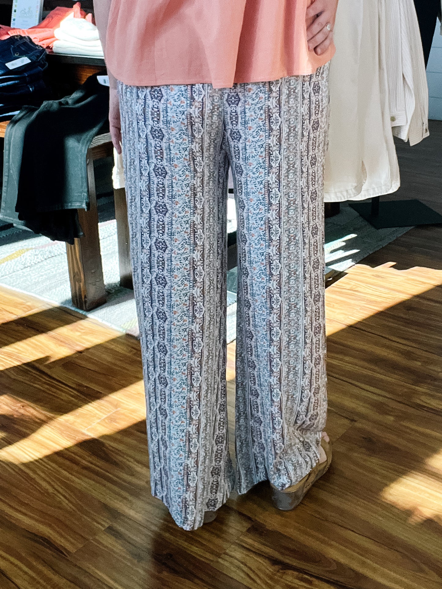 Blue Printed Palazzo Pants