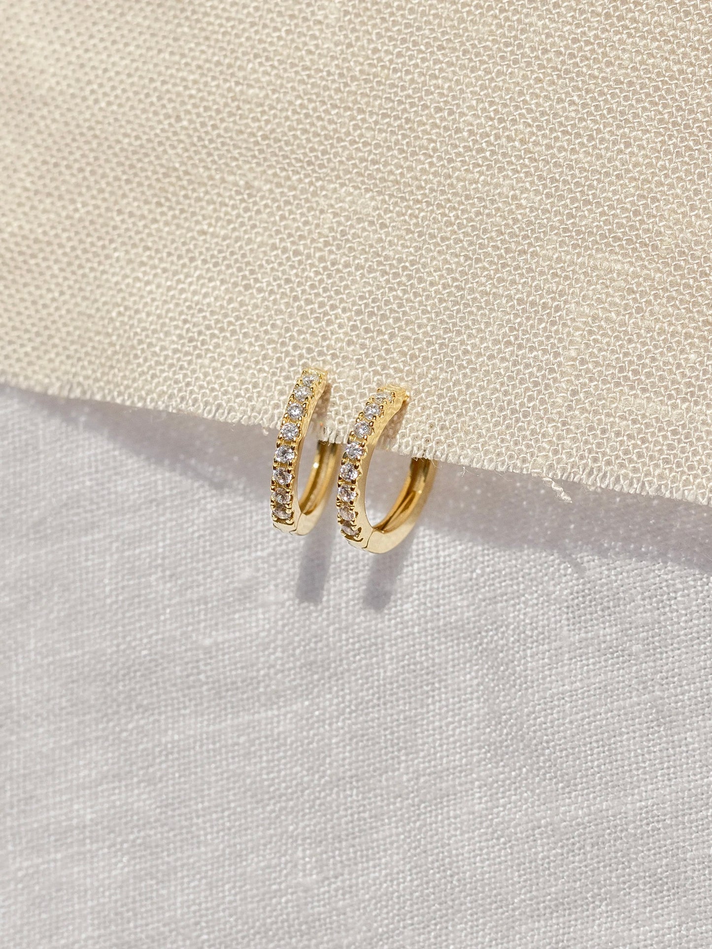 Gold Boca Huggie Earrings