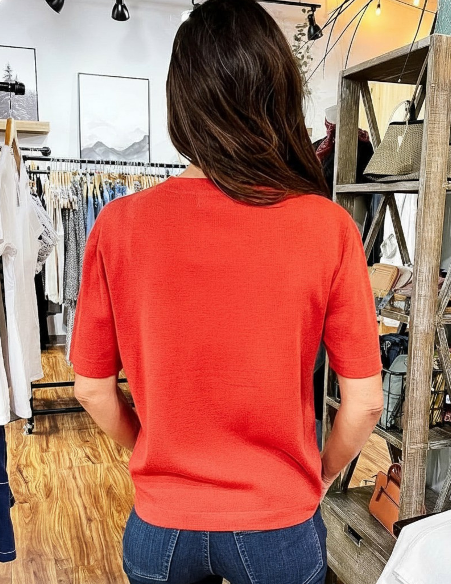 Rust Short Sleeve Sweater