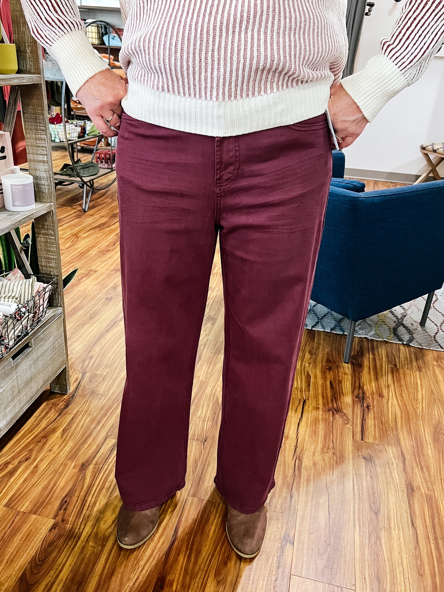 Brooke Plum Wide Leg Pants