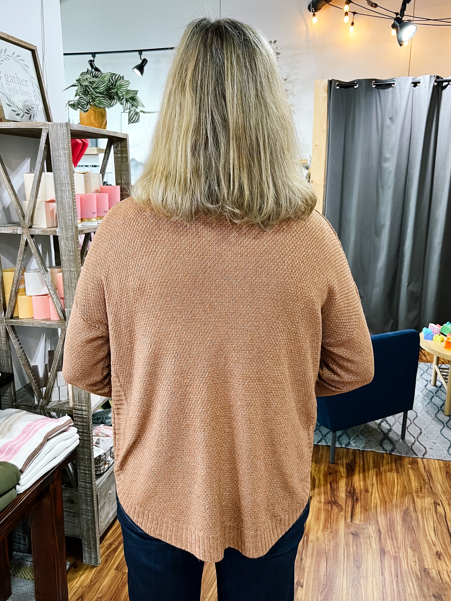 Camel Brown Slouchy Turtleneck Sweater