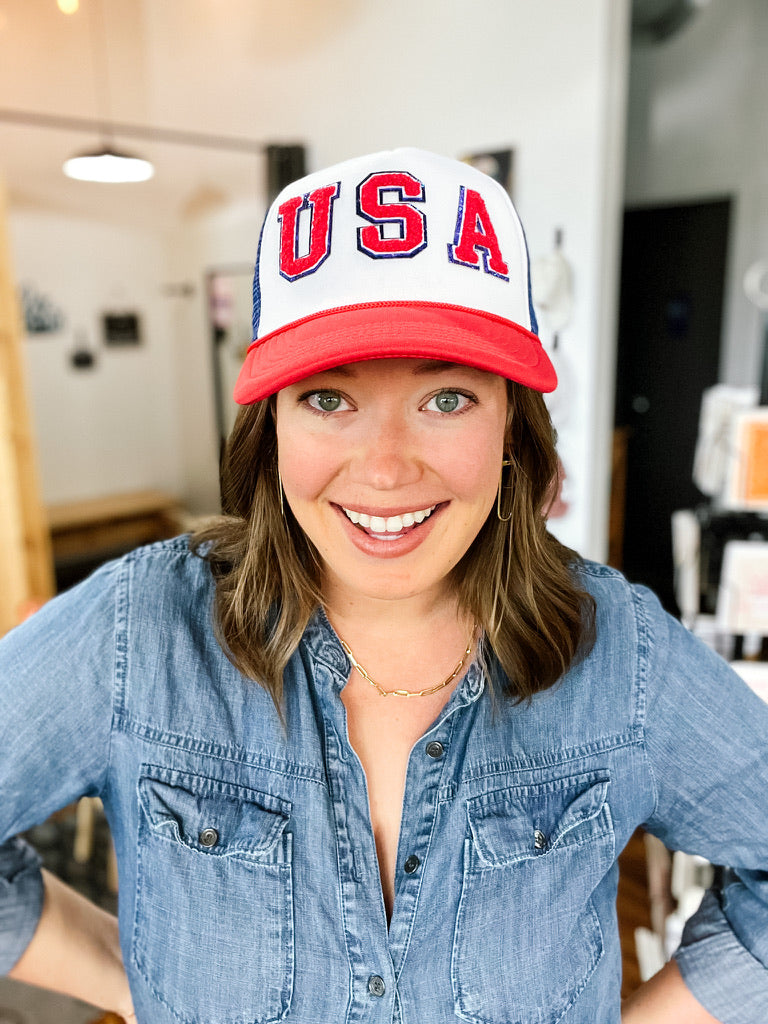 Red USA Hat