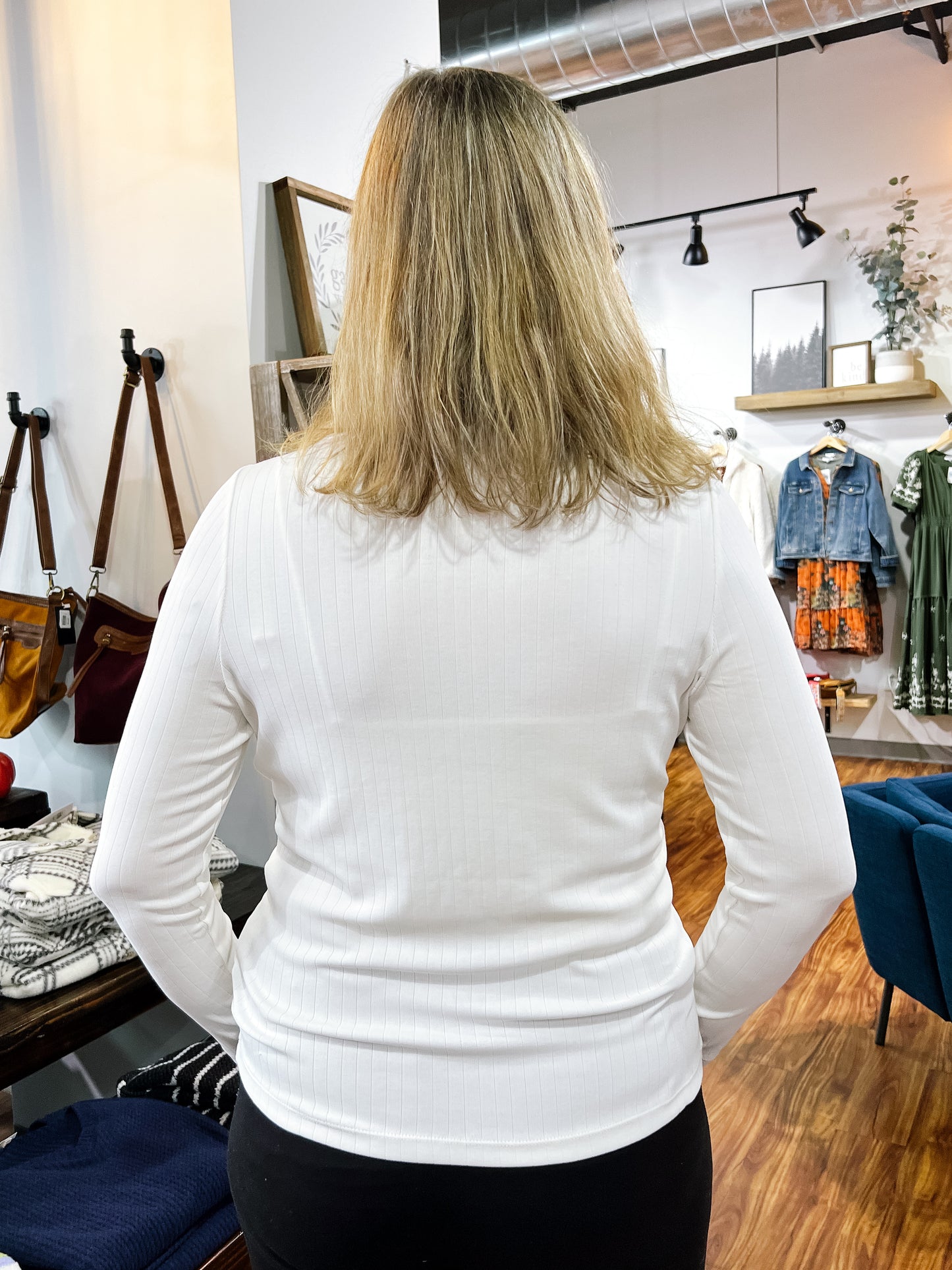 Ivory Long Sleeve Boat Neck Top