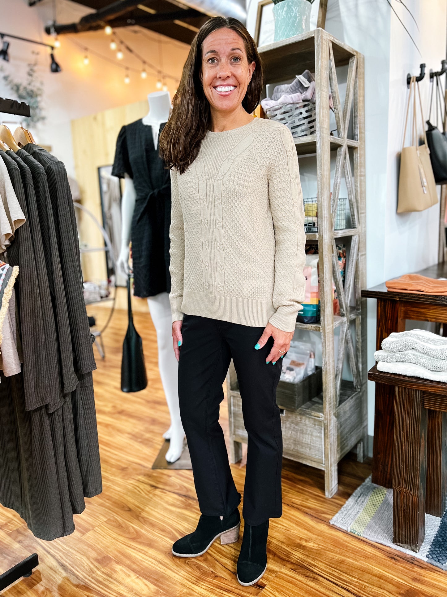 Khaki Multi-Patterned Sweater
