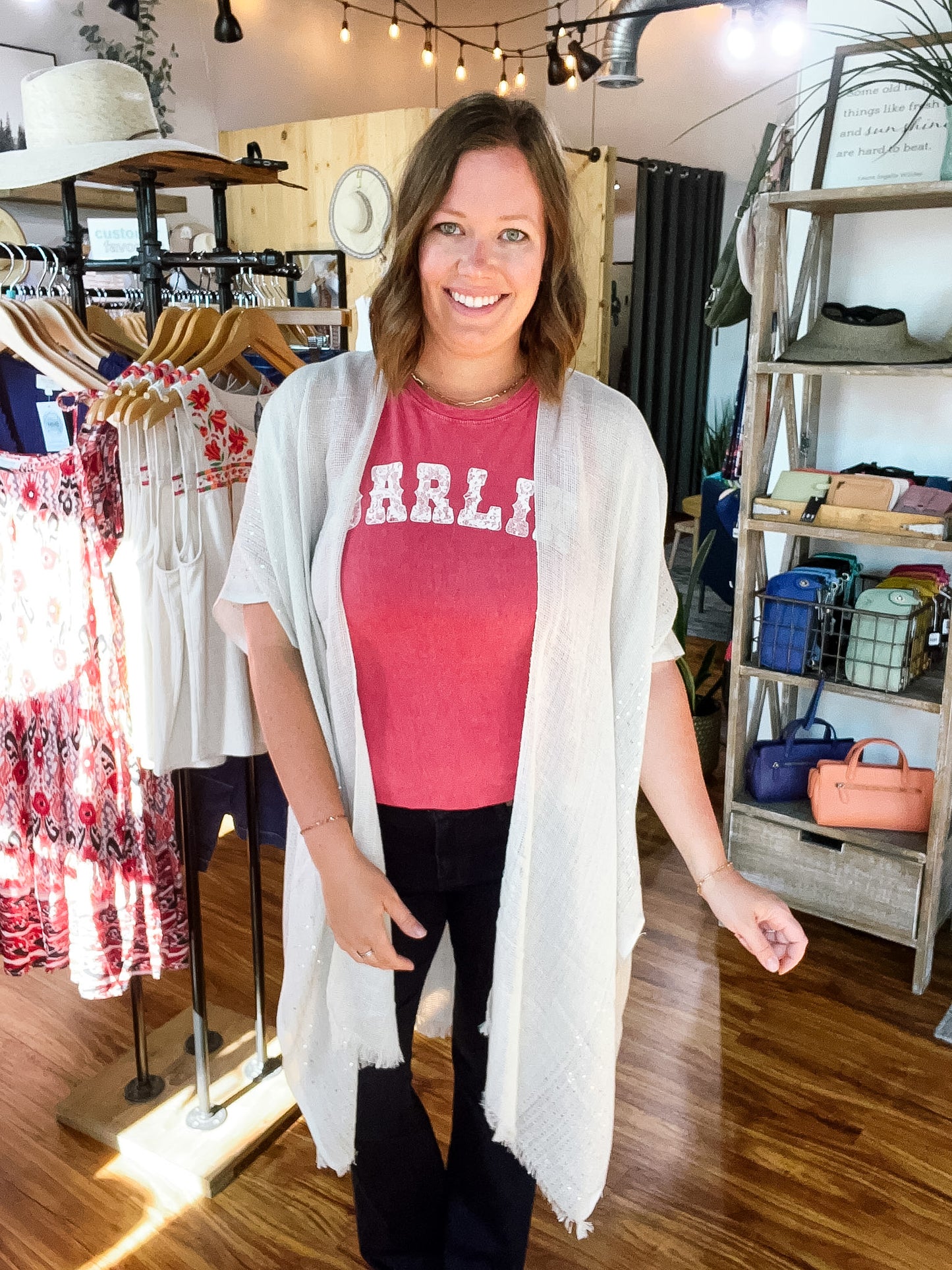 Red Vintage Wash Darlin Tank