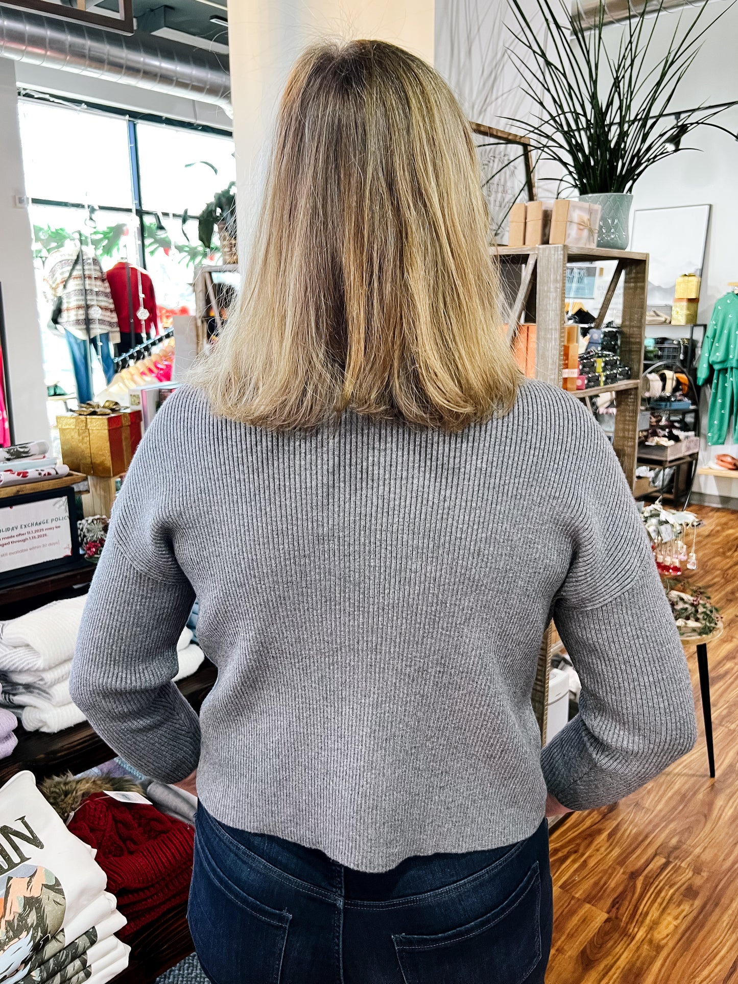 Charcoal Mock Turtleneck Sweater