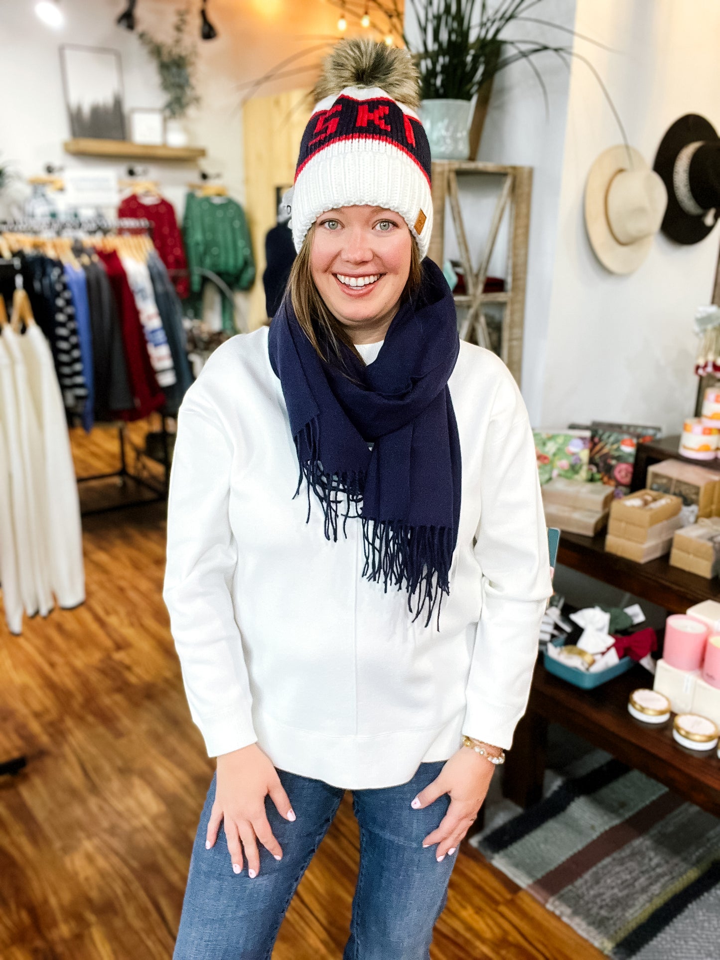 White Crewneck Sweater