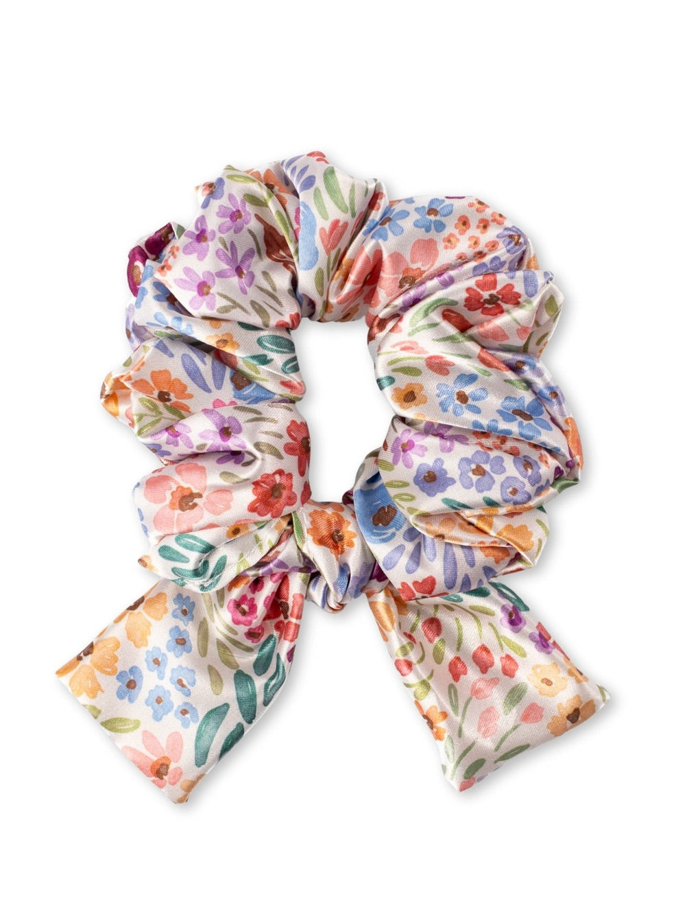 Pink Floral Scrunchie
