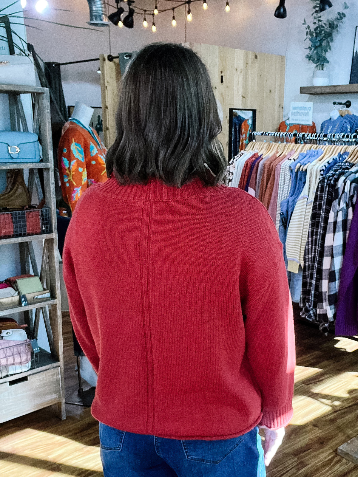 Burnt Orange Oversized Sweater
