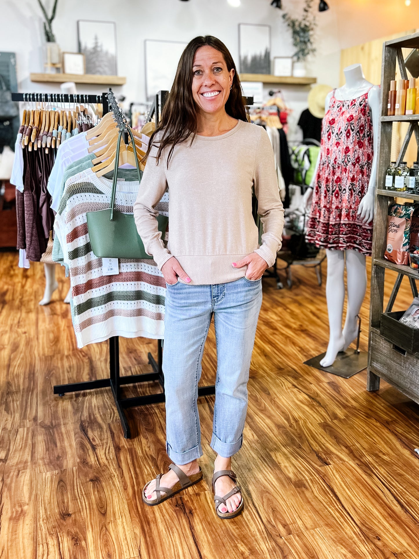 Beige Long Sleeve Sweater