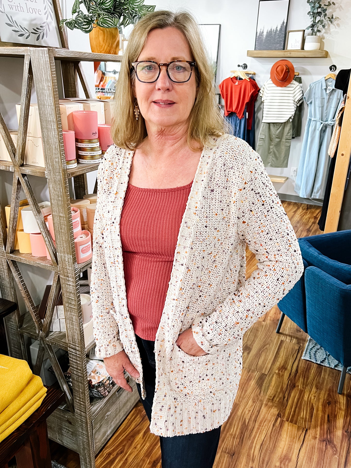 Oatmeal Textured Cardigan