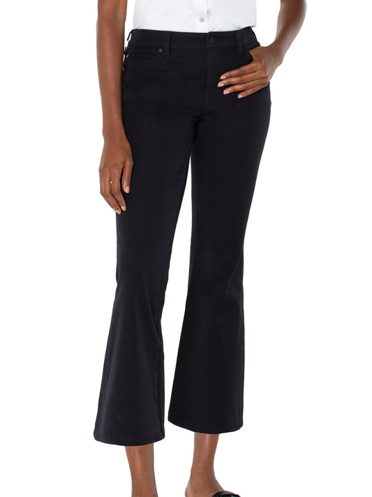 Hannah Crop Flare Black Jeans