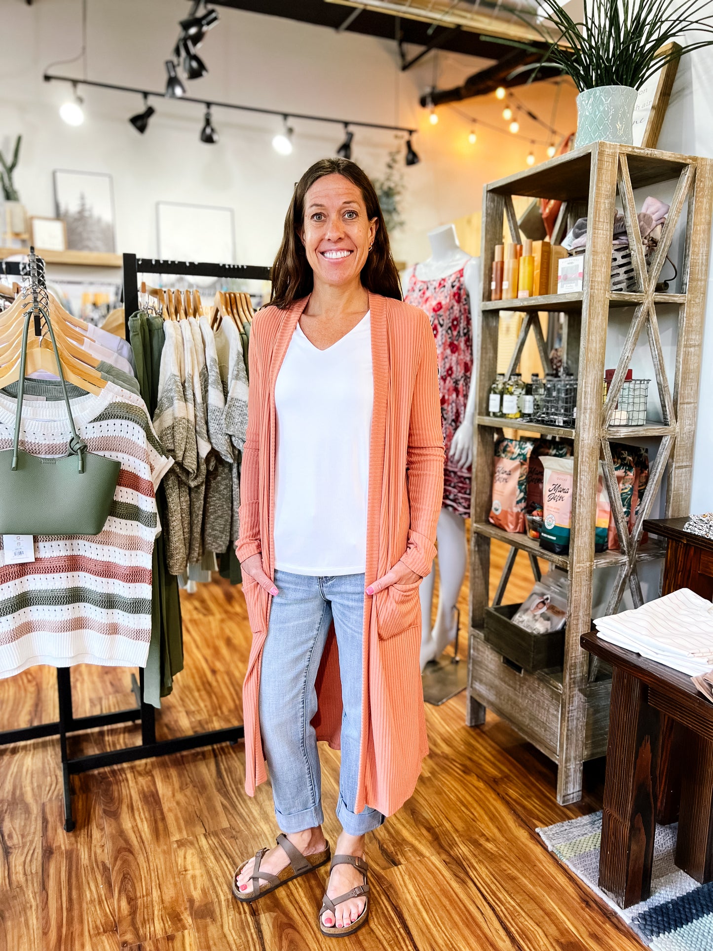 Cedar Midi Ribbed Cardigan