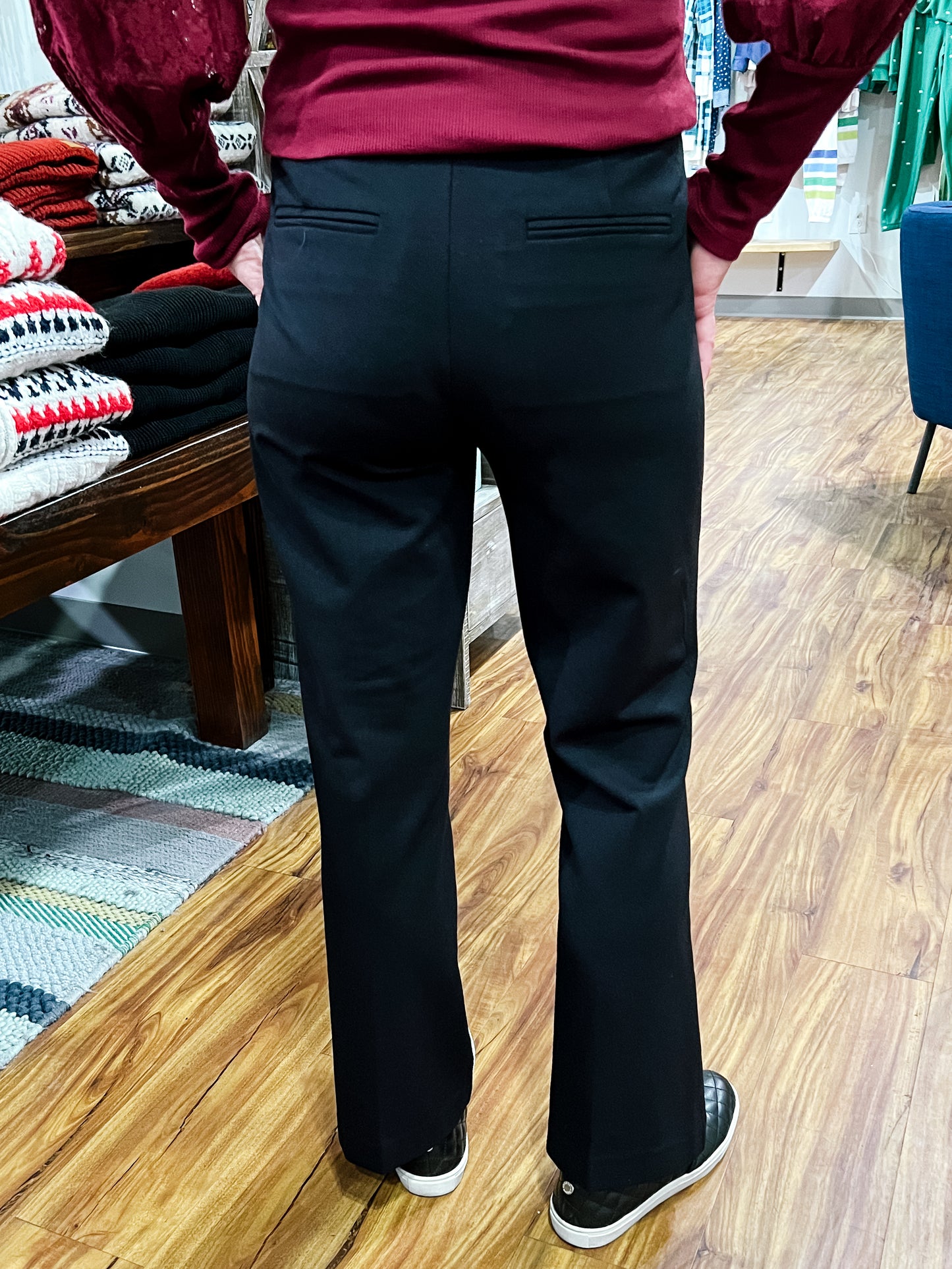 Black Cropped Flare Pant