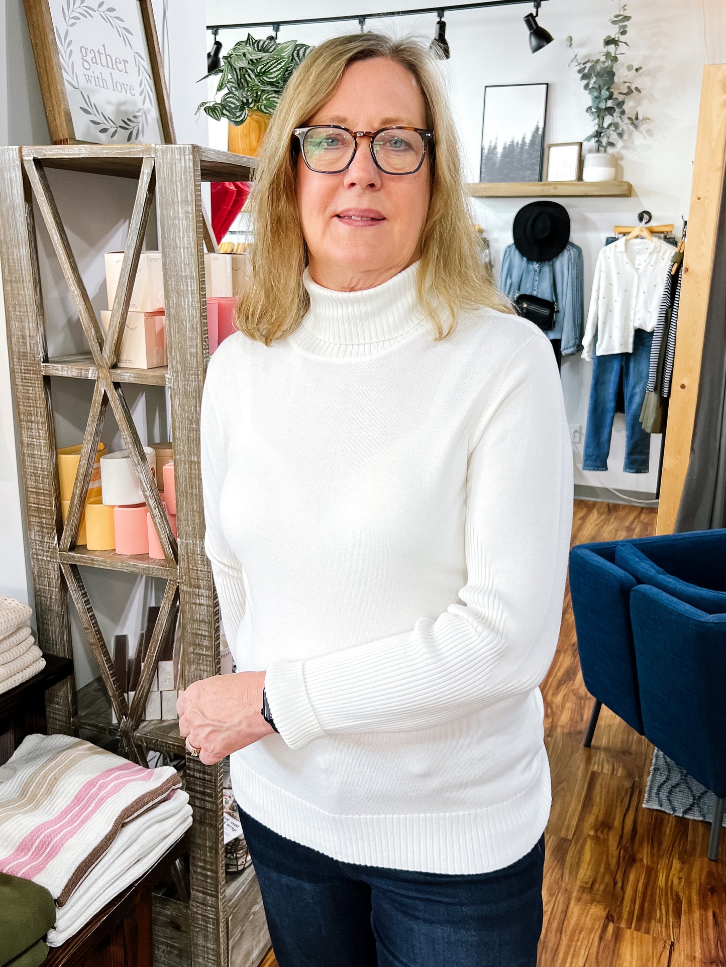 Ivory Turtle Neck Sweater