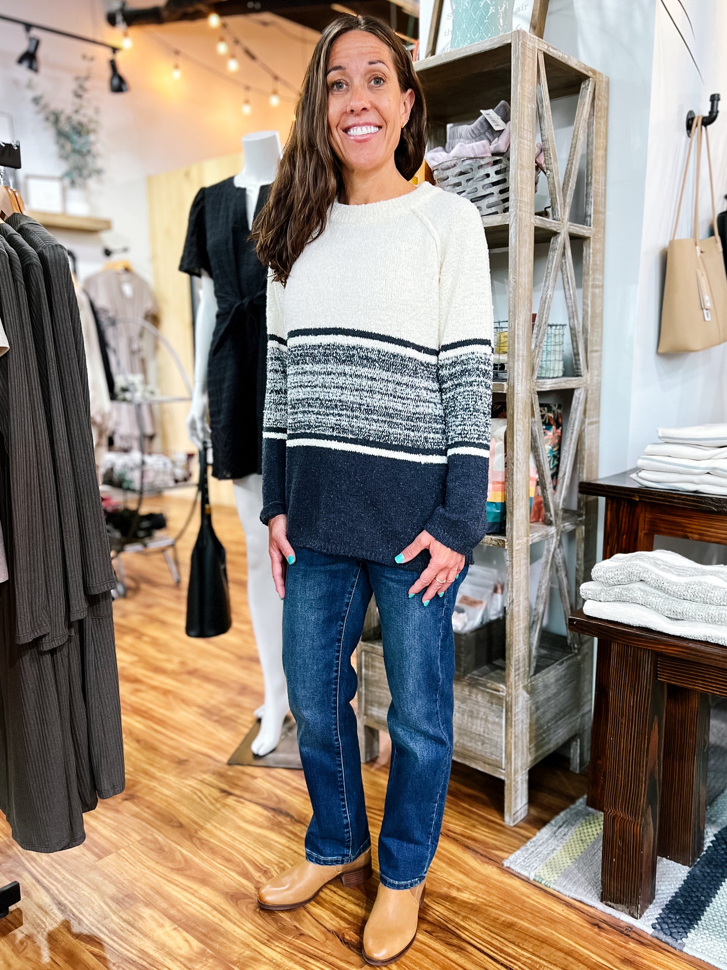 Cream & Indigo Sweater