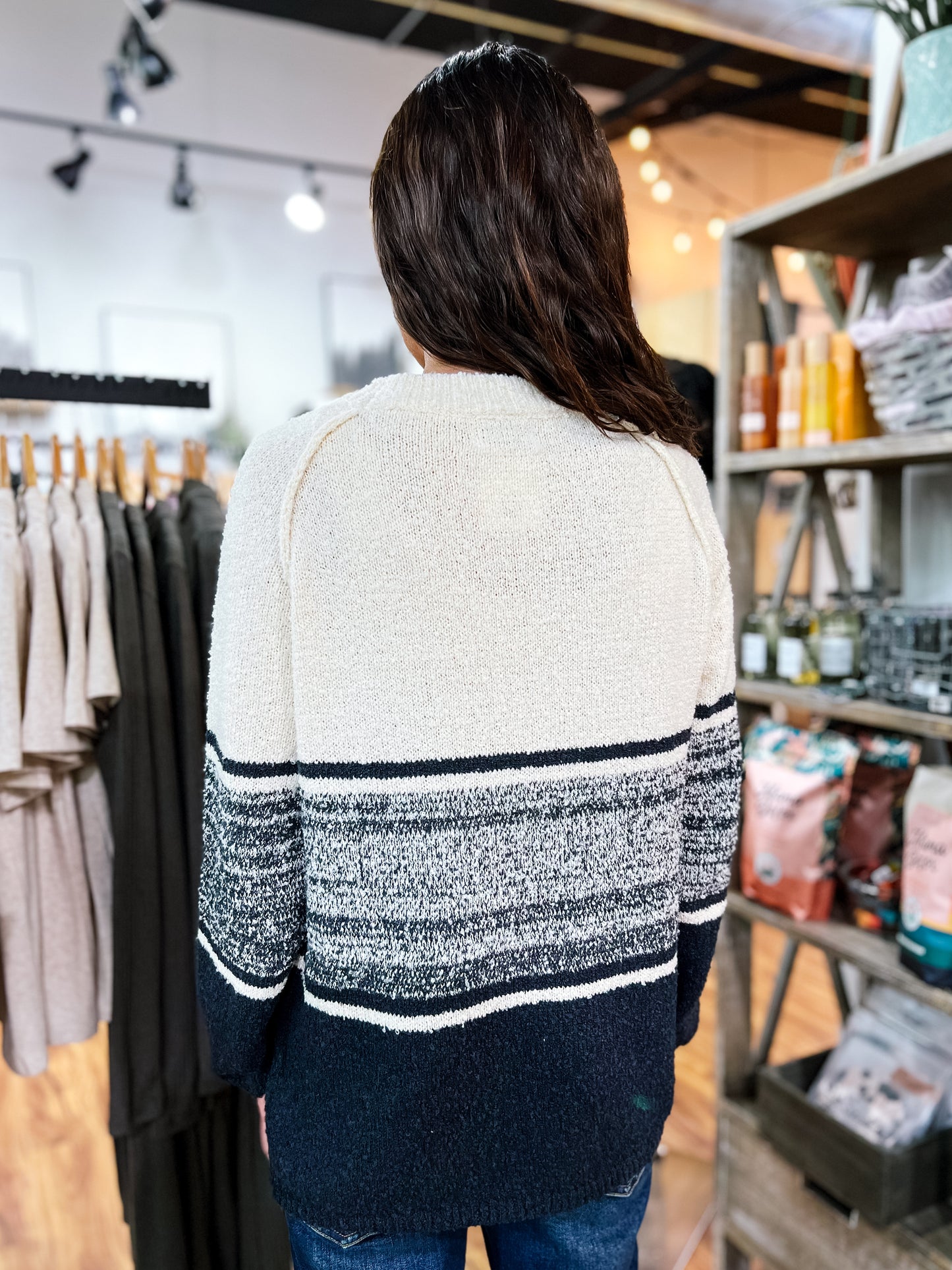 Cream & Indigo Sweater