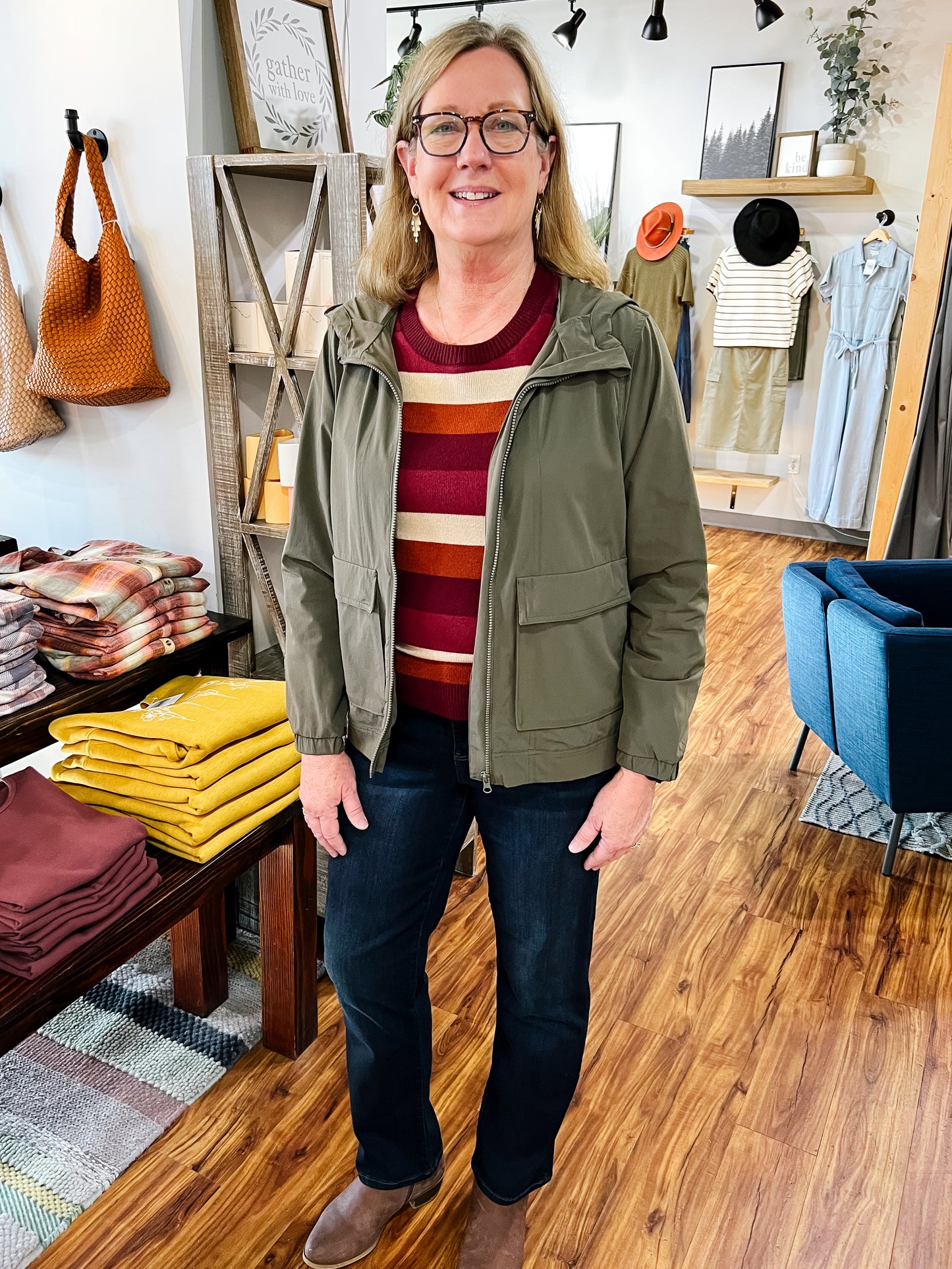 Olive Jacket w/ Front Pockets
