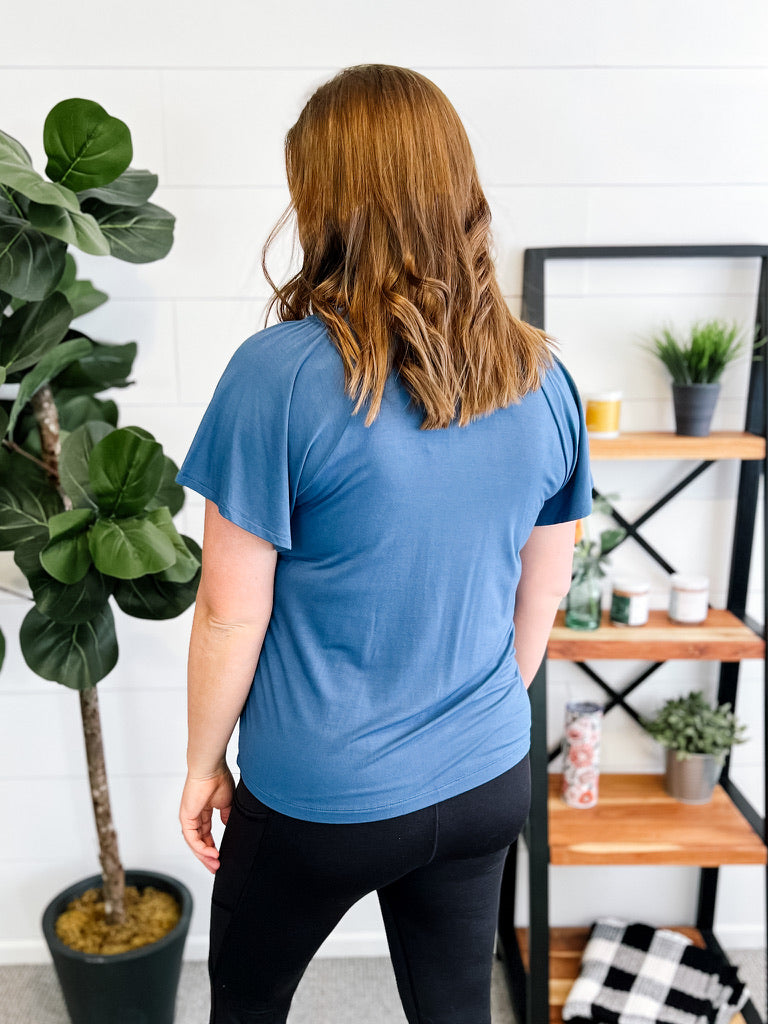 Blue Smock Collar Shirt