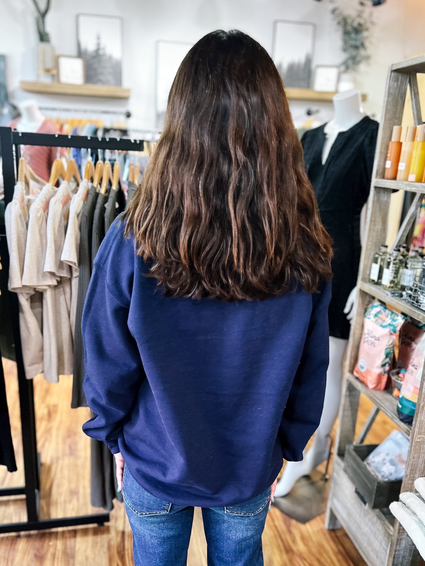 Navy Game Day Football Sweatshirt