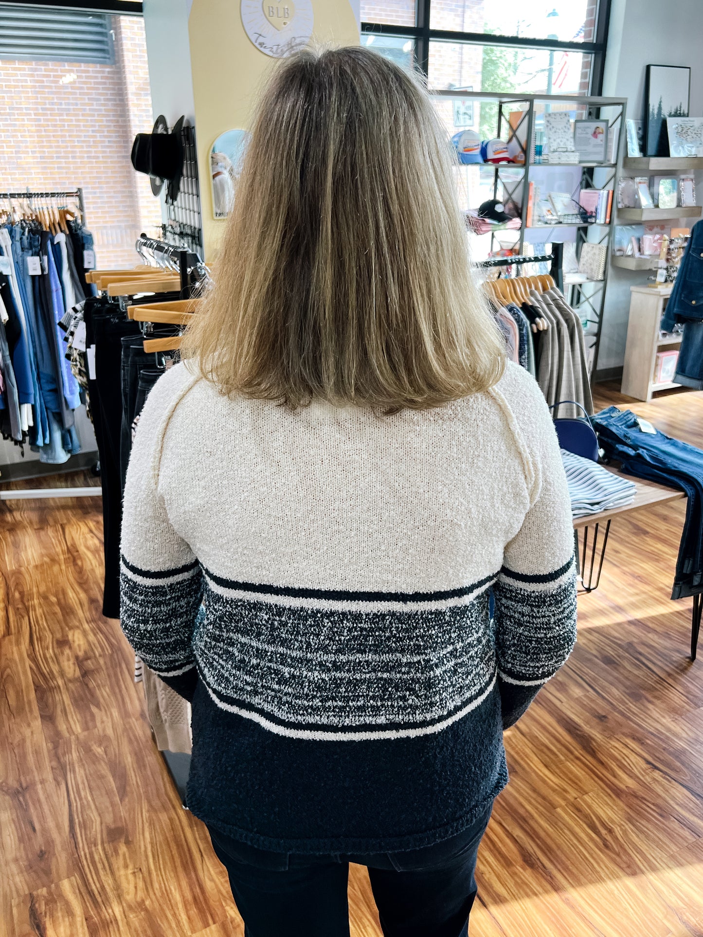 Cream & Indigo Sweater