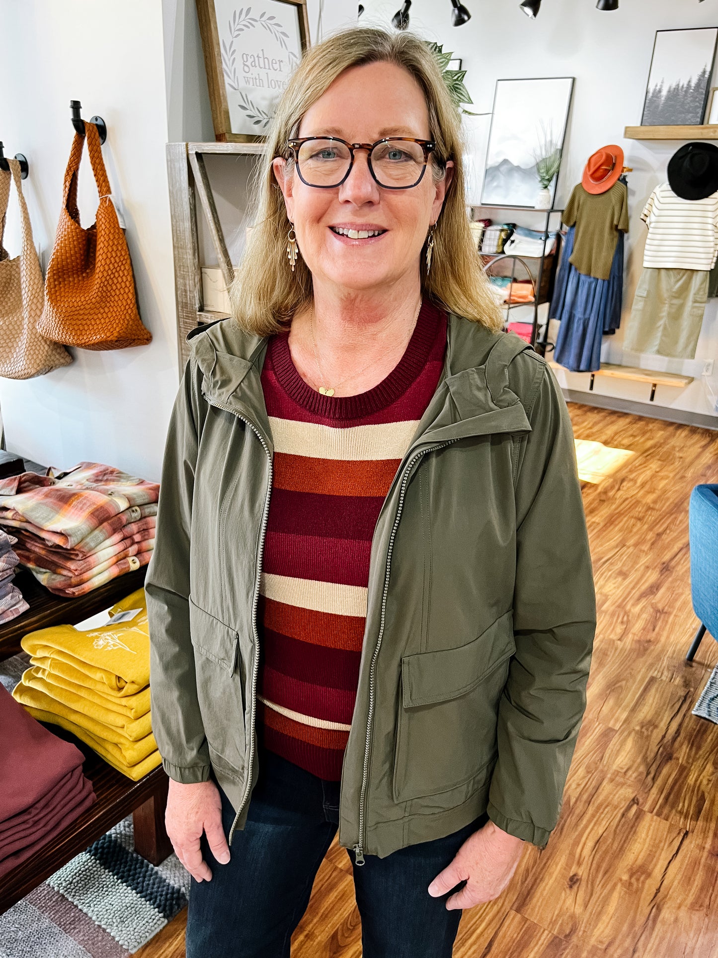 Olive Jacket w/ Front Pockets
