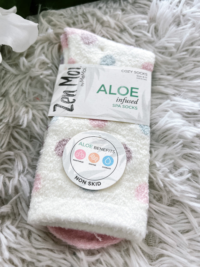 Polka Dot Non Skid Crew Sock
