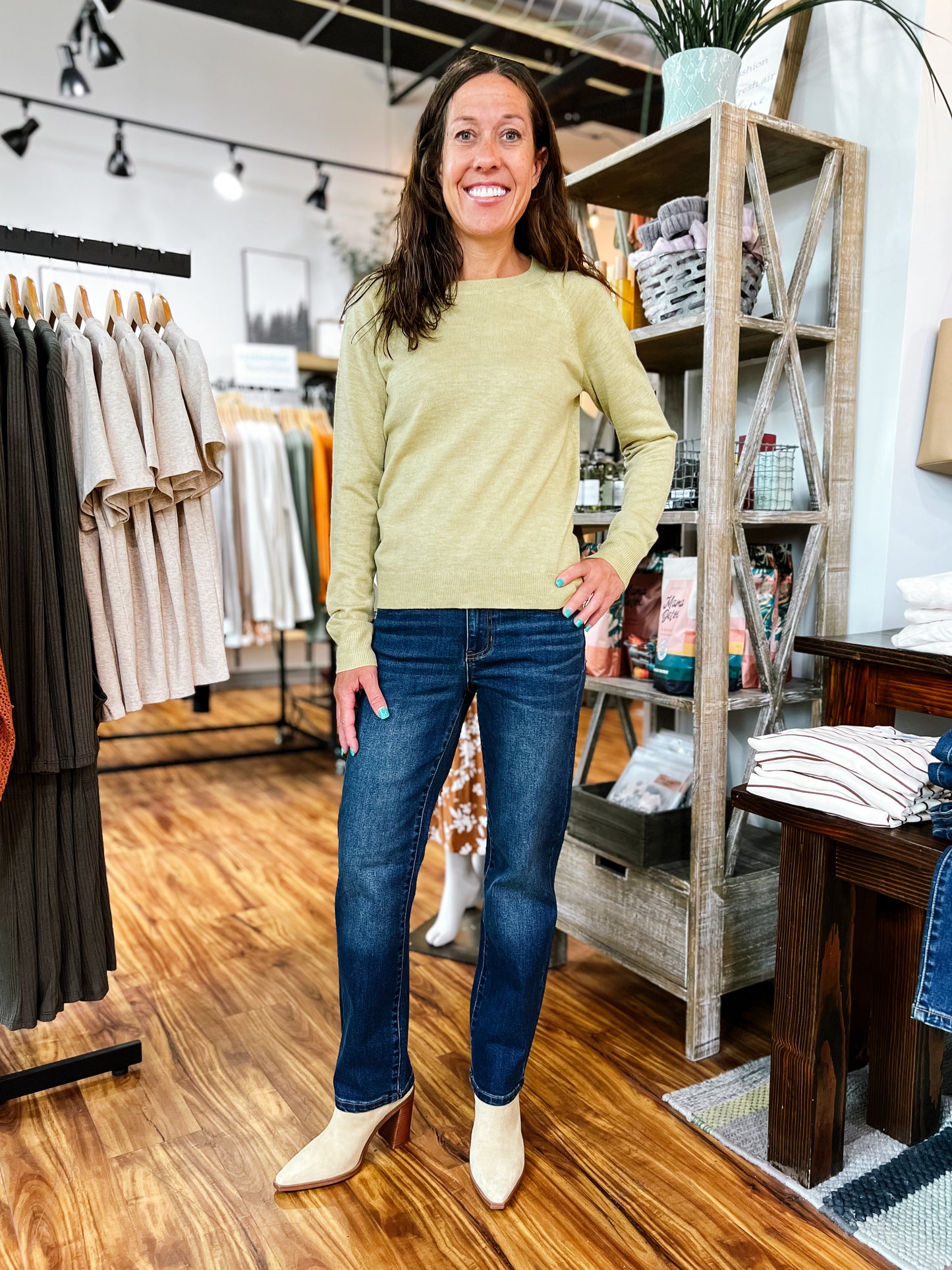 Light Green Lightweight Sweater