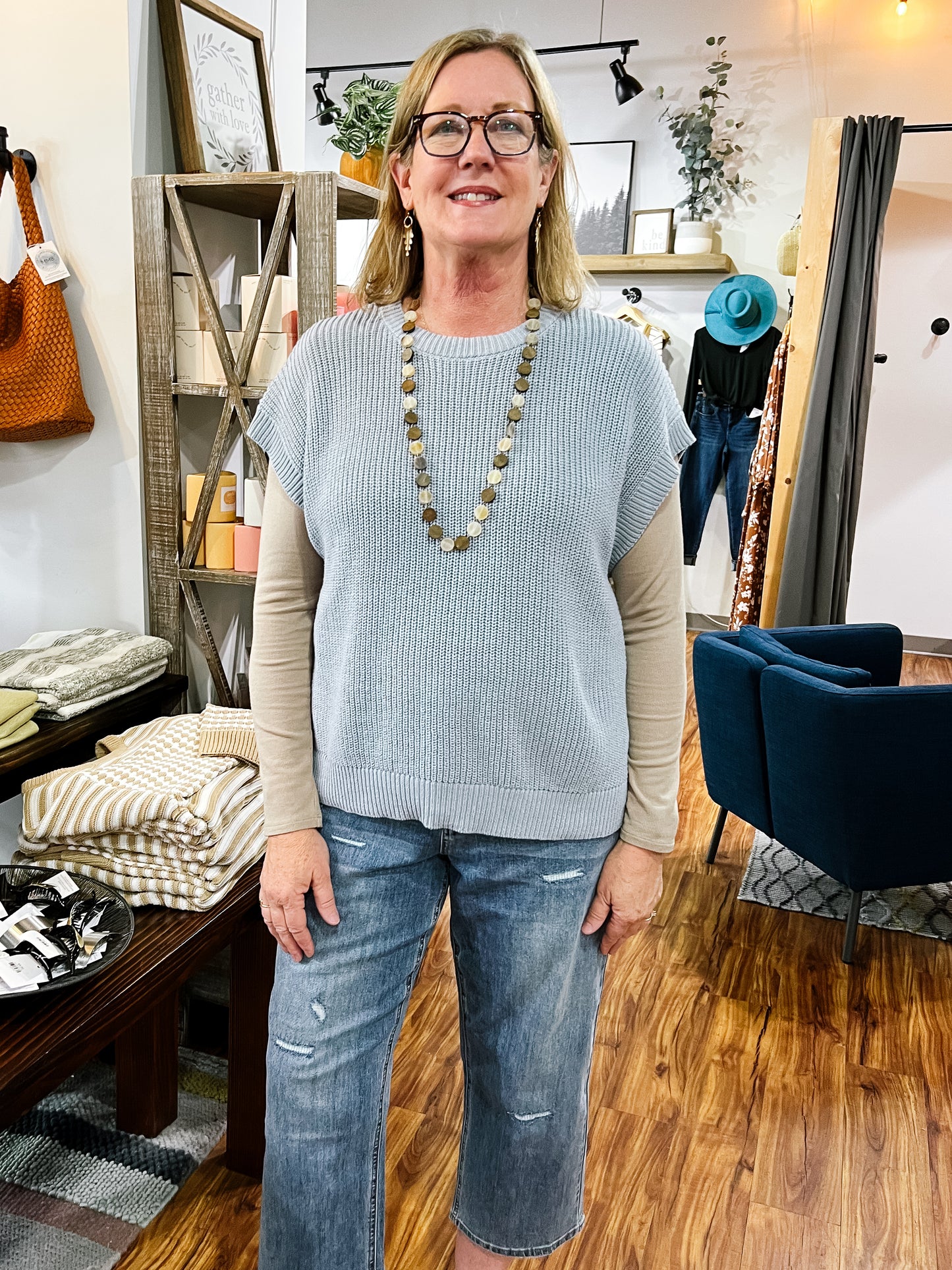 Powder Blue Sweater Vest