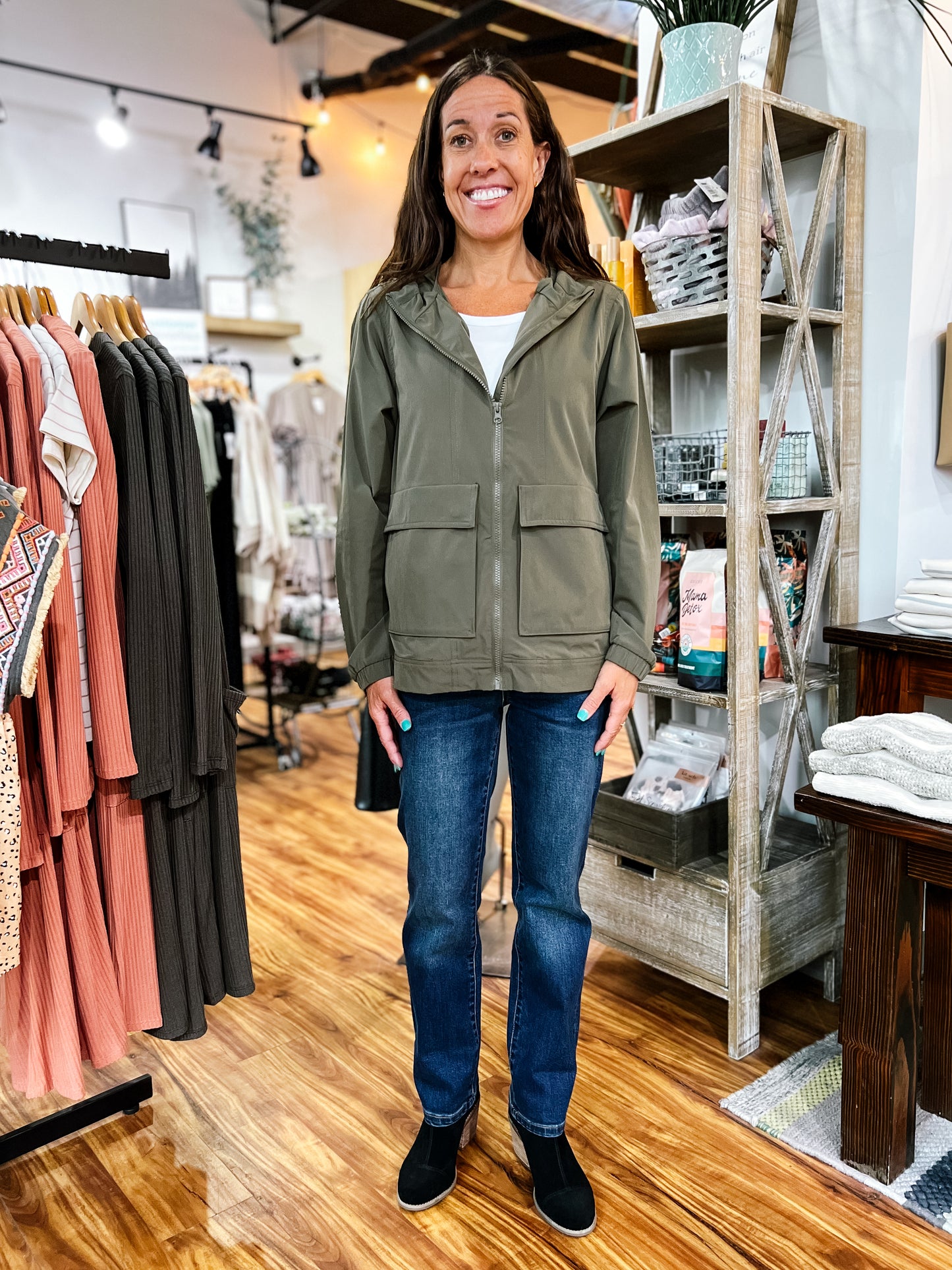 Olive Jacket w/ Front Pockets