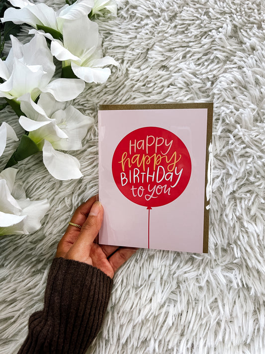 Birthday Balloon Greeting Card