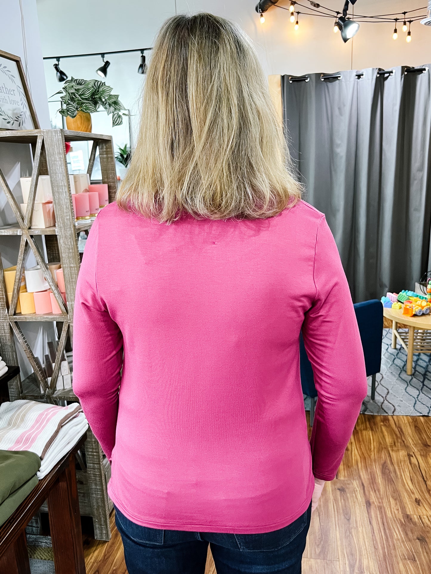 Berry Scoop Neck Top