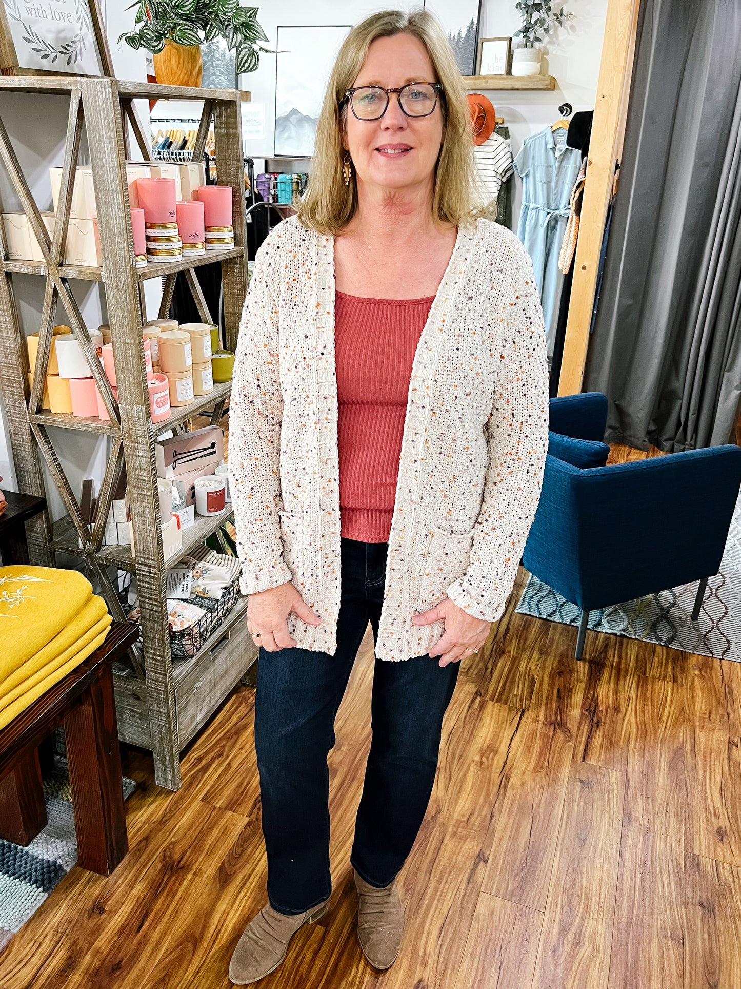 Oatmeal Textured Cardigan