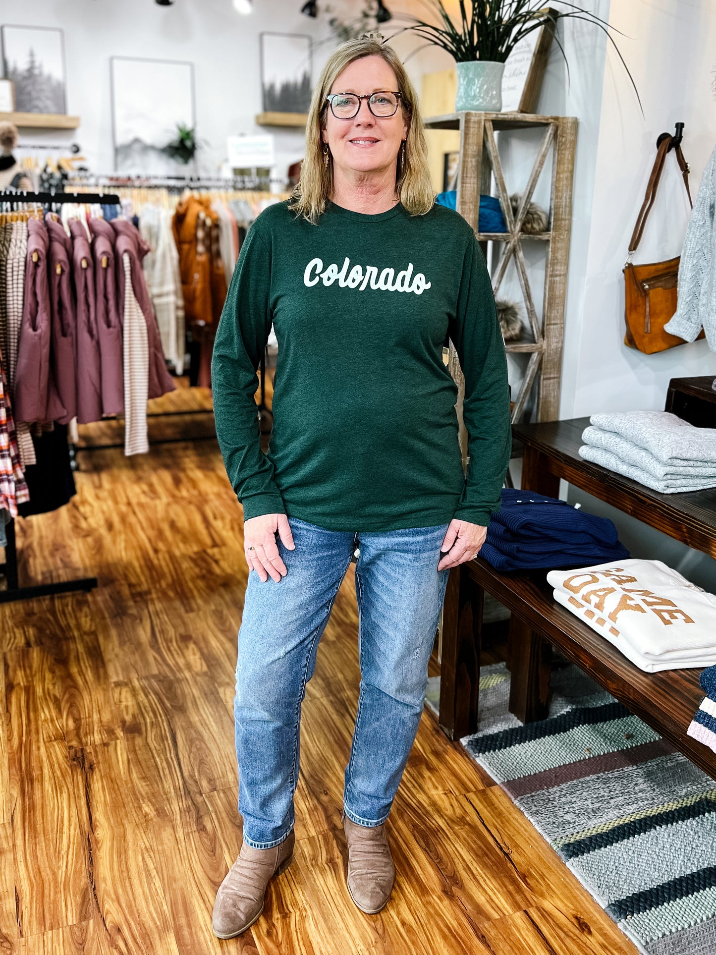 Hunter Green Colorado Long Sleeve Tee