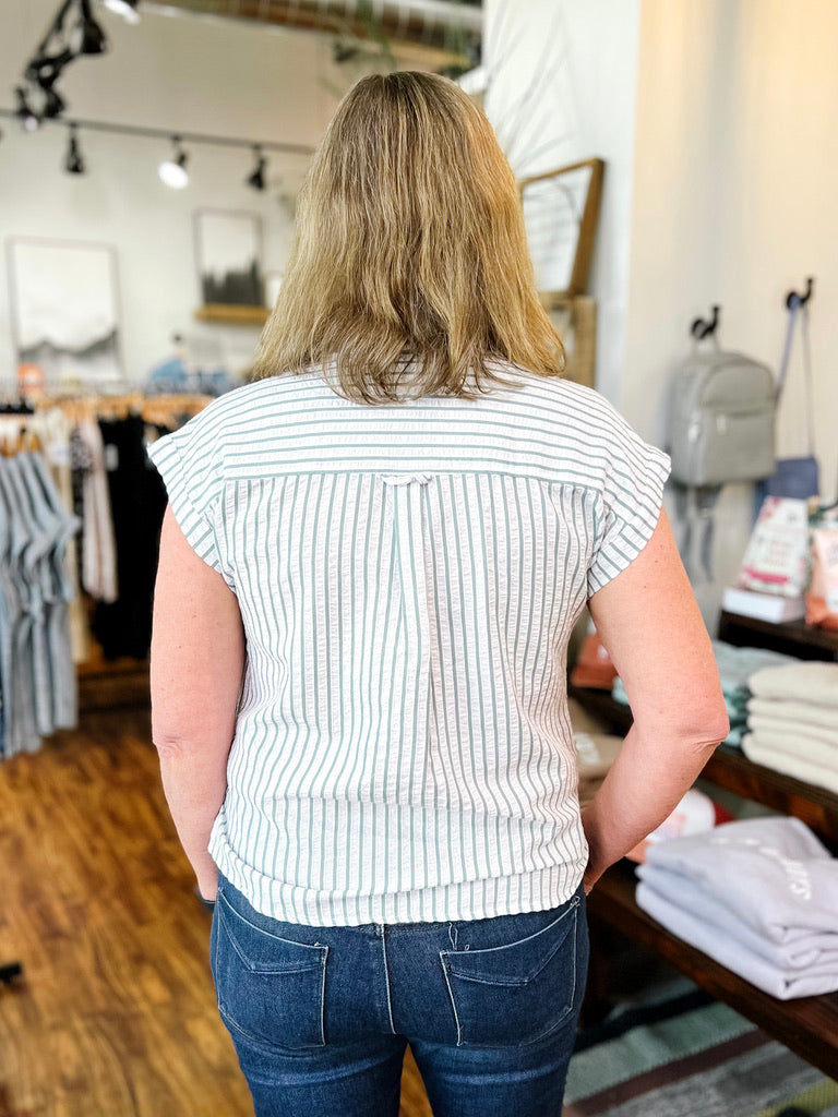 Green Striped Shirt