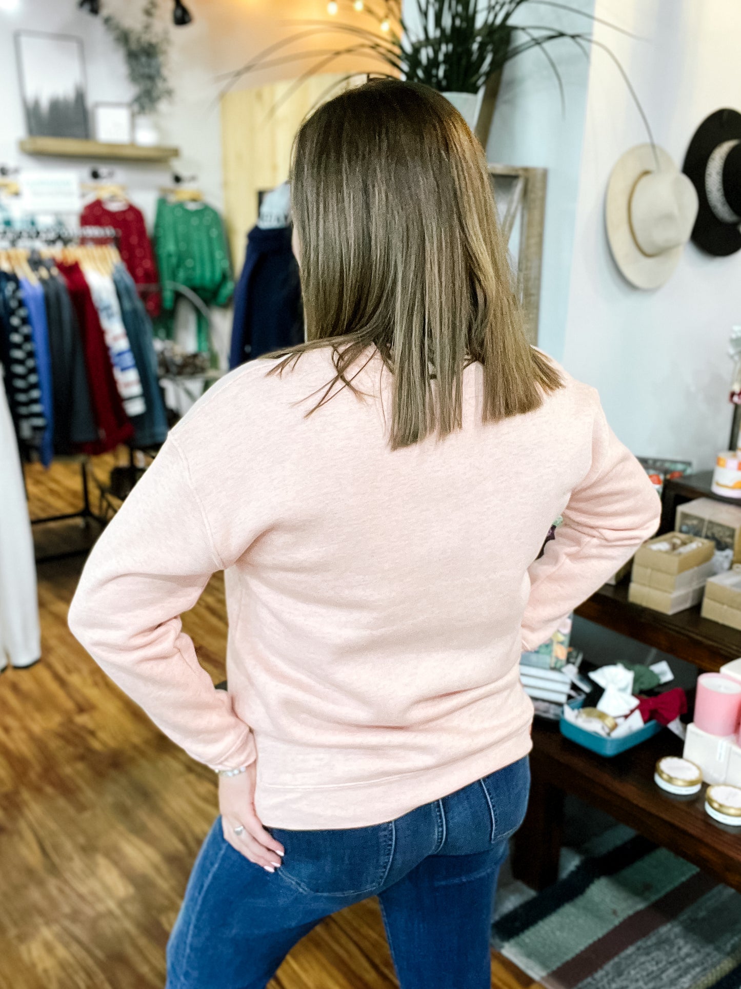Pink Love Bow Sweatshirt