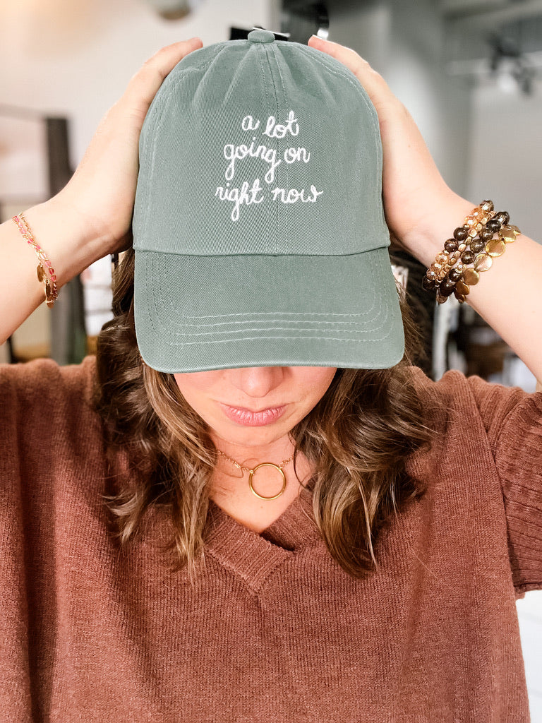 A Lot Going On Cap Sage Hat