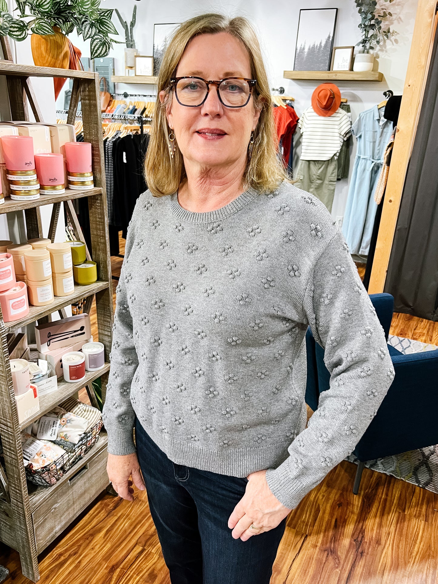 Charcoal Pom Pom Sweater