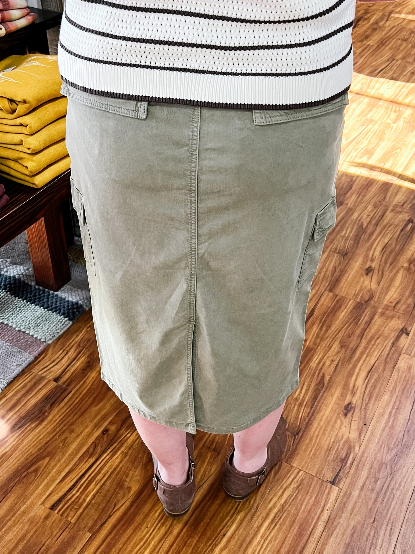 Olive Utility Skirt