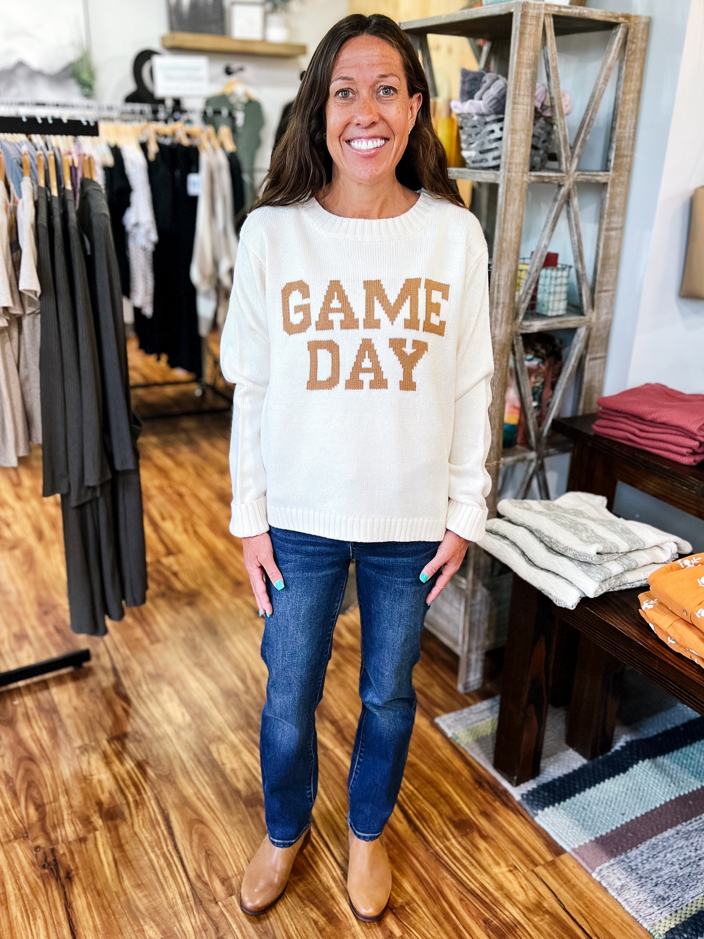 Cream Game Day Sweatshirt