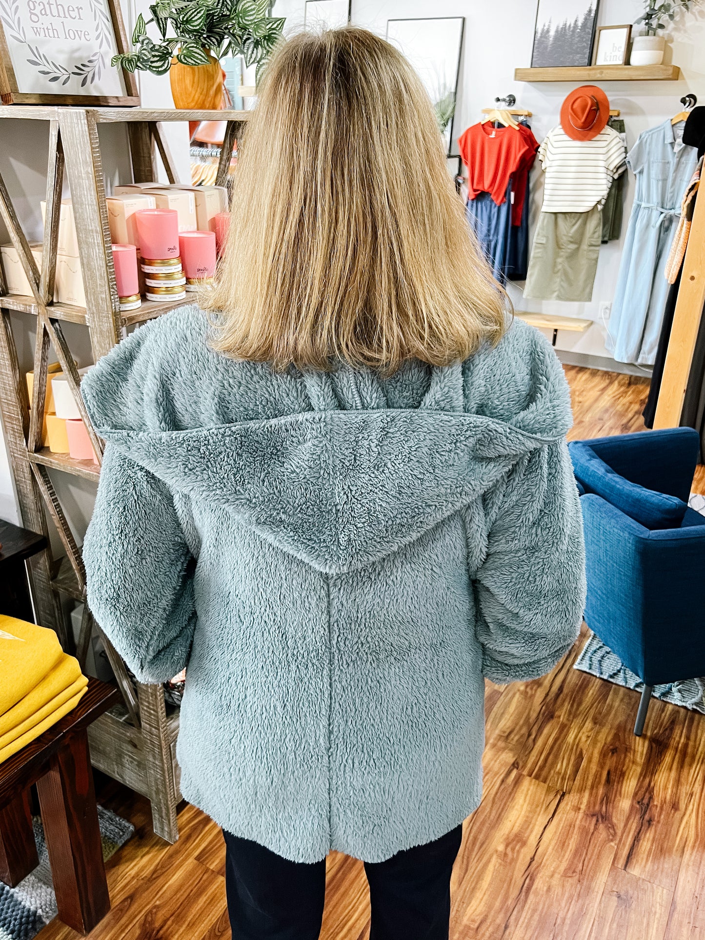 Teal Teddy Bear Cardigan