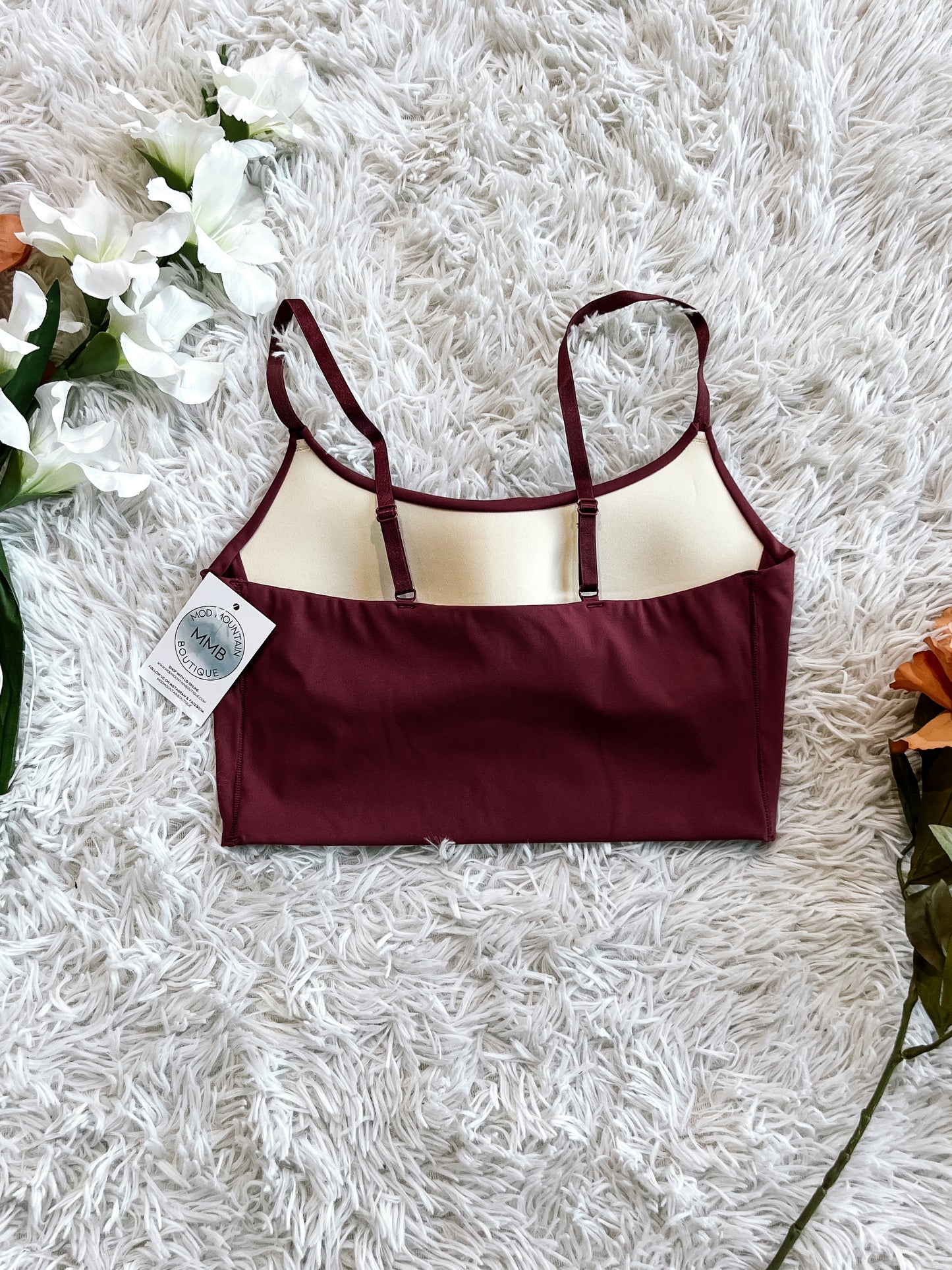 Wine Spandex Bralette