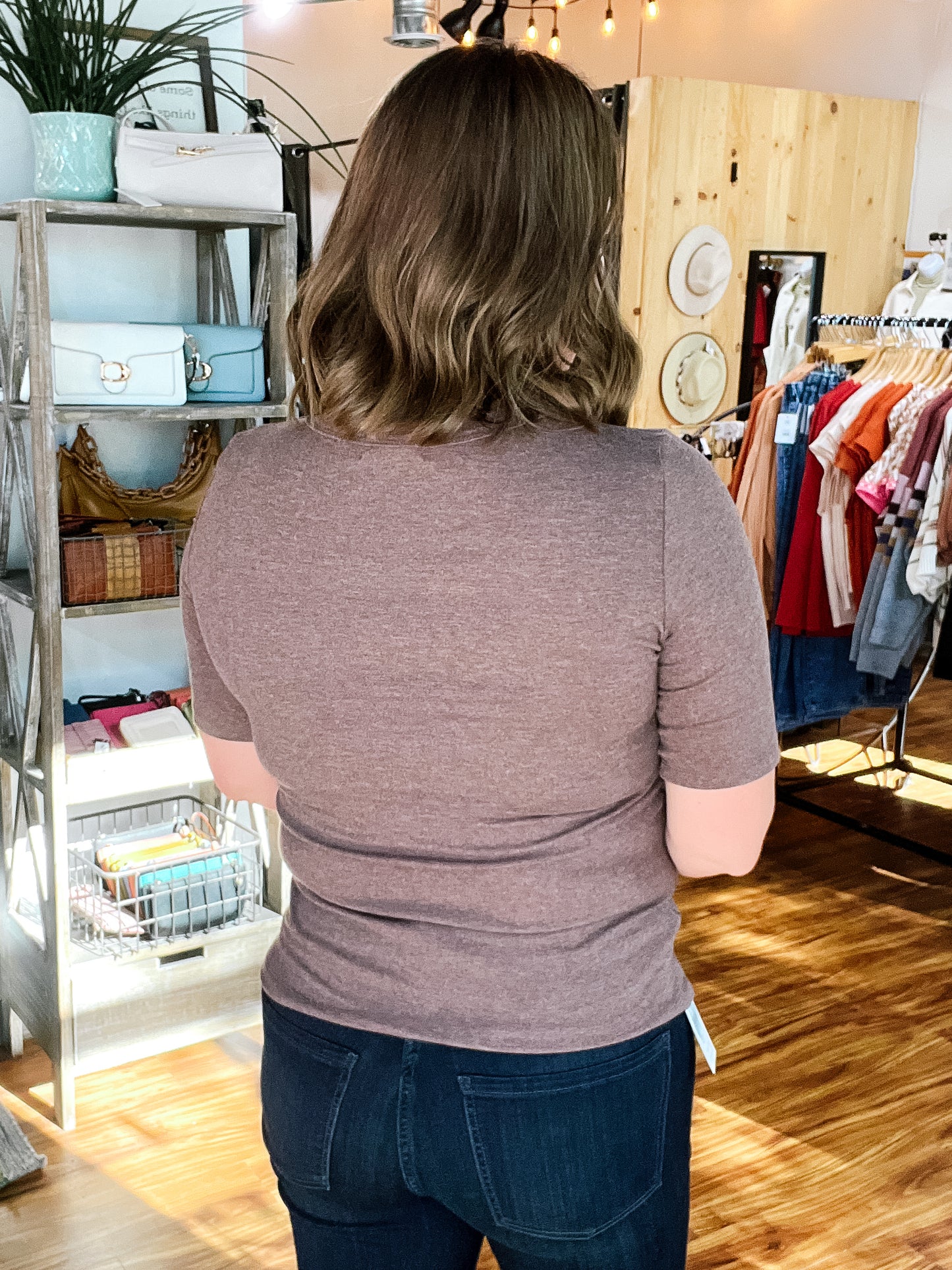 Walnut Short Sleeve Top