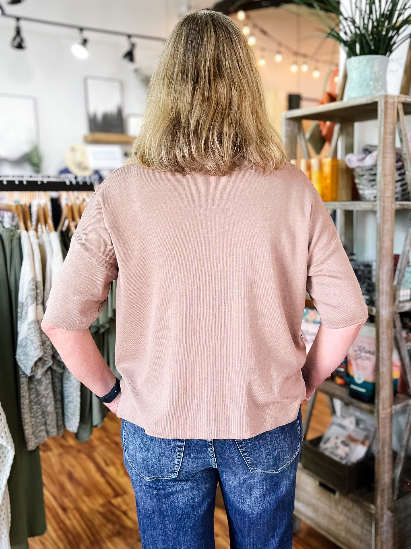 Mocha Short Sleeve Sweater