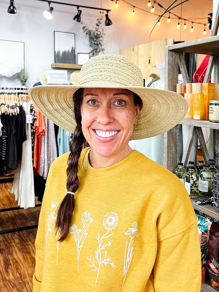 Natural Large Brim Straw Hat